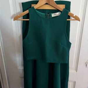 Bacio Green Sleeveless 2-piece Dress
